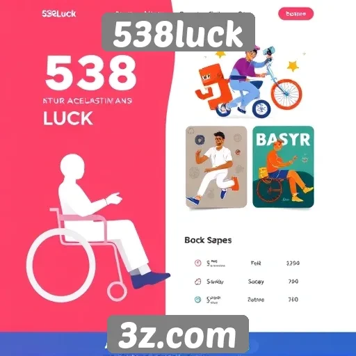 Acessibilidade e design do site 538luck para usuários